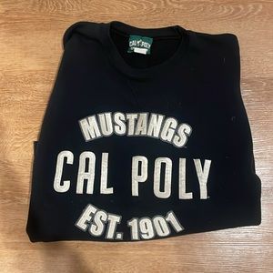 Black vintage cal poly slow crewneck